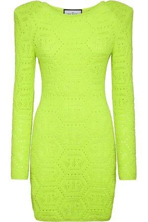 Philipp Plein Patterned-knit mini dress