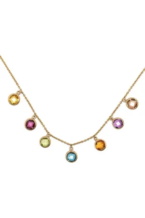 SwaytaSha 18kt yellow gold gemstone necklace