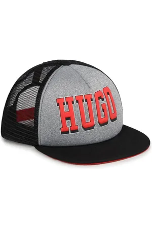 Buy Hugo Men Black Stacked HUGO Branding Cap for Men Online