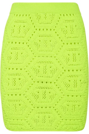 Philipp Plein Monogram-knit mini skirt
