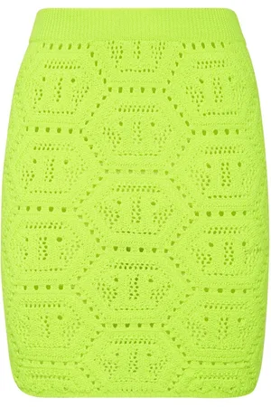 Philipp Plein Patterned-knit mini skirt