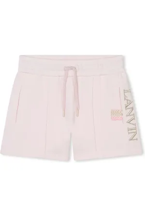 Lanvin Logo-embroidered cotton shorts