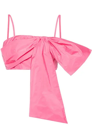 Msgm Oversize-bow cropped top