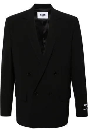 Msgm Logo-patch double-breasted blazer