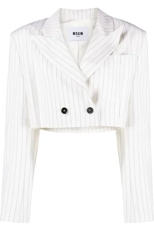 Msgm Pinstripe-pattern cropped blazer