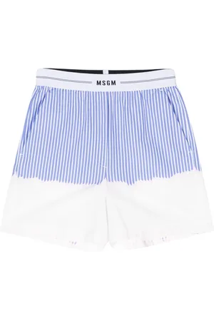 Msgm Ombré striped cotton shorts