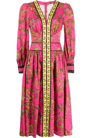 Marchesa Notte Tansy paisley-print midi dress