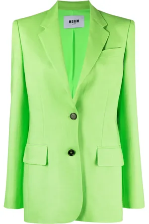 Msgm Single-breasted textured blazer