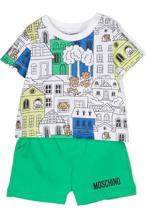 Moschino Graphic-print cotton shorts set