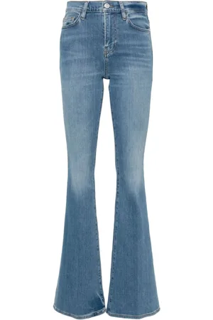 Frame Le High Flare cotton-blend jeans