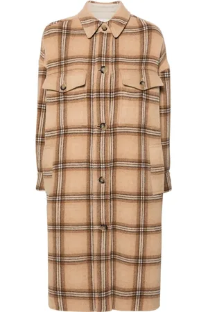 Isabel Marant Fontizia checked midi coat