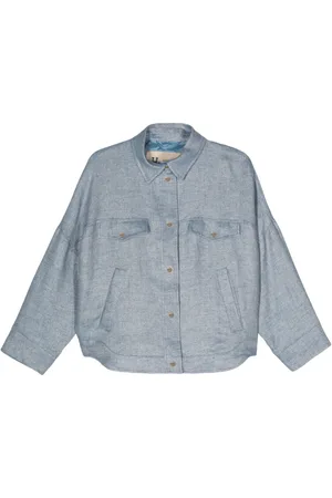 HERNO Logo-engraved buttons herringbone jacket