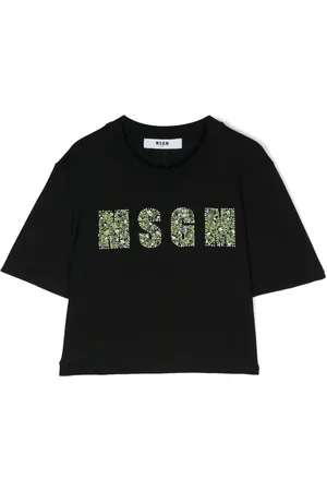 Msgm Logo-appliqué cotton T-shirt
