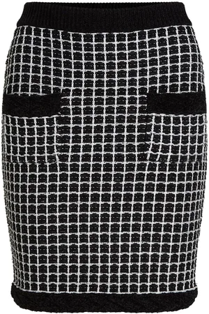 Karl Lagerfeld Bouclé two-pocket pencil skirt