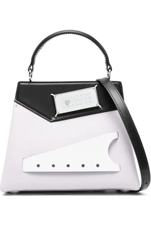 Maison Margiela Logo-plaque leather tote bag