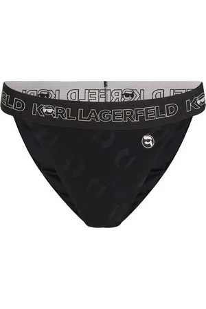 Karl Lagerfeld Ikon 2.0 logo-appliqué bikini bottoms