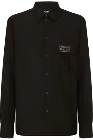 Dolce & Gabbana Logo-patch cotton shirt