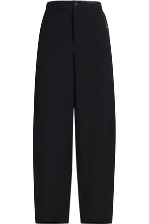 Marni Logo-embroidered tapered trousers