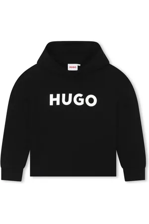 HUGO BOSS Logo-print drop-shoulder hoodie