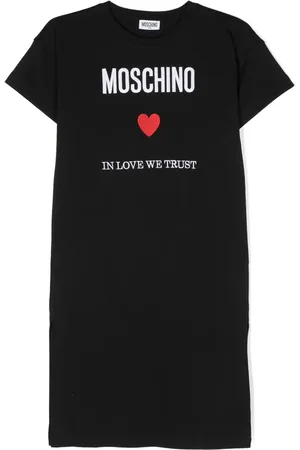 Moschino Logo-embroidered cotton dress