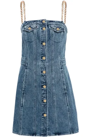 Michael Kors Chain-straps denim minidress