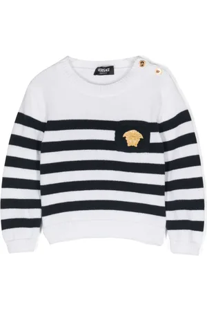 VERSACE Medusa-Head striped jumper