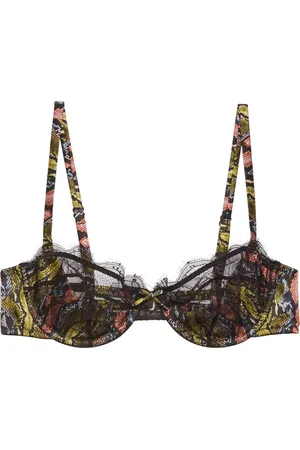 FLEUR DU MAL Rose-lace balconette bra