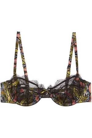 FLEUR DU MAL Rose-lace balconette bra