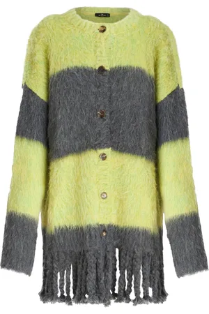 Etro Striped brushed cardi-coat