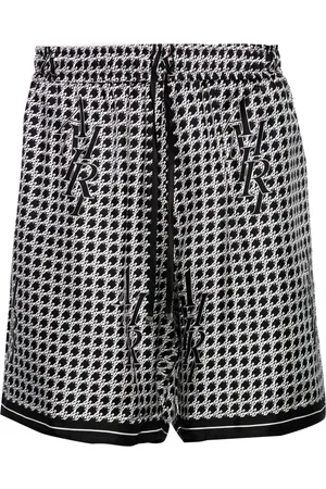 AMIRI Staggard printed silk shorts