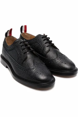 Thom Browne Pebbled-leather lace-up brogues