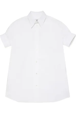 Maison Margiela Logo-embroidered poplin shirtdress