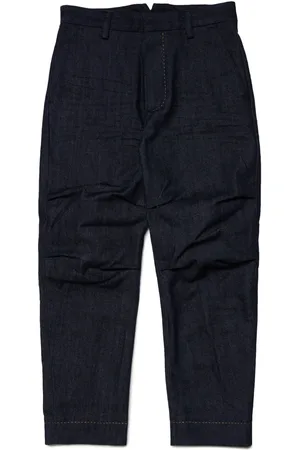 Dsquared2 Straight-leg gathered-detail jeans