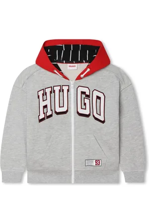 HUGO BOSS Logo-appliqué zip-up hoodie