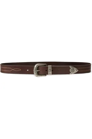 Ralph Lauren Contrast-stitching leather belt