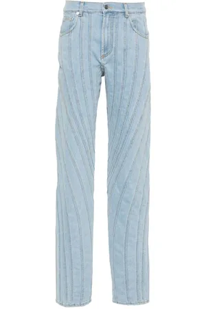 MUGLER Multi-seam spiral jeans