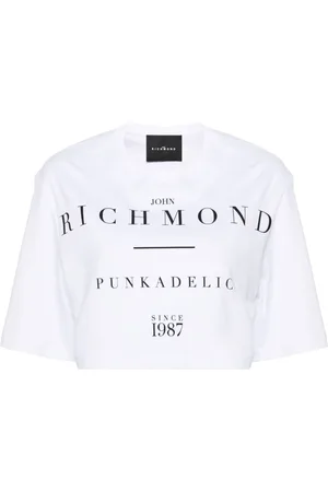 John Richmond Logo-print cropped T-shirt