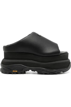 SACAI Platform-sole leather slides