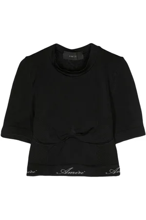 AMIRI Logo-print cropped T-shirt