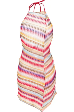 Missoni Striped crochet-knit beach dress