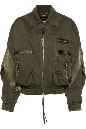 BLUMARINE Satin-inserts bomber jackets