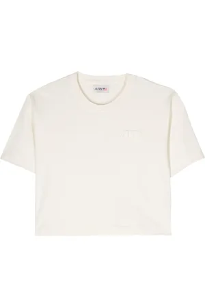 Autry Logo-patch cropped T-shirt