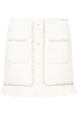 GIUSEPPE DI MORABITO Crystal-embellished bouclé mini skirt