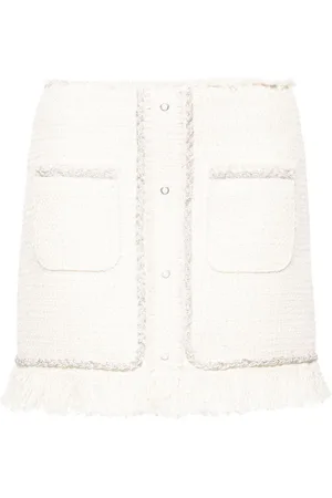 GIUSEPPE DI MORABITO Crystal-embellished bouclé mini skirt
