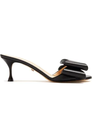 Mach & Mach Bow-embellished leather mules