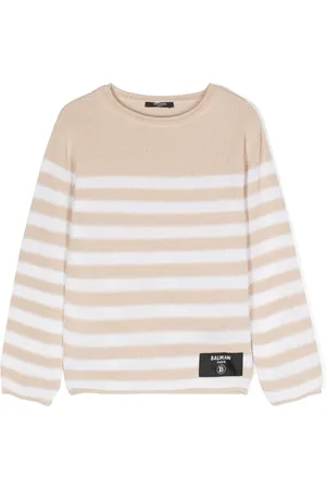 Balmain Striped knitted jumper