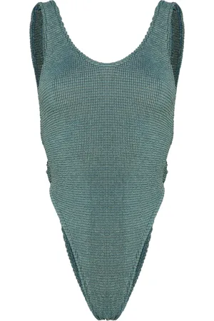 Bond Eye Alicia ring-detailing seersucker swimsuit