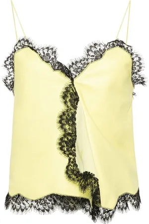 OFF-WHITE Leather lace-detail top