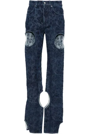 OFF-WHITE Tattoo Meteor embroidered jeans