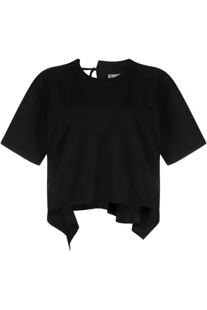 SACAI Draped short-sleeve blouse
